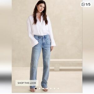 Banana Republic surplus relaxed straight Jean light wash 27L